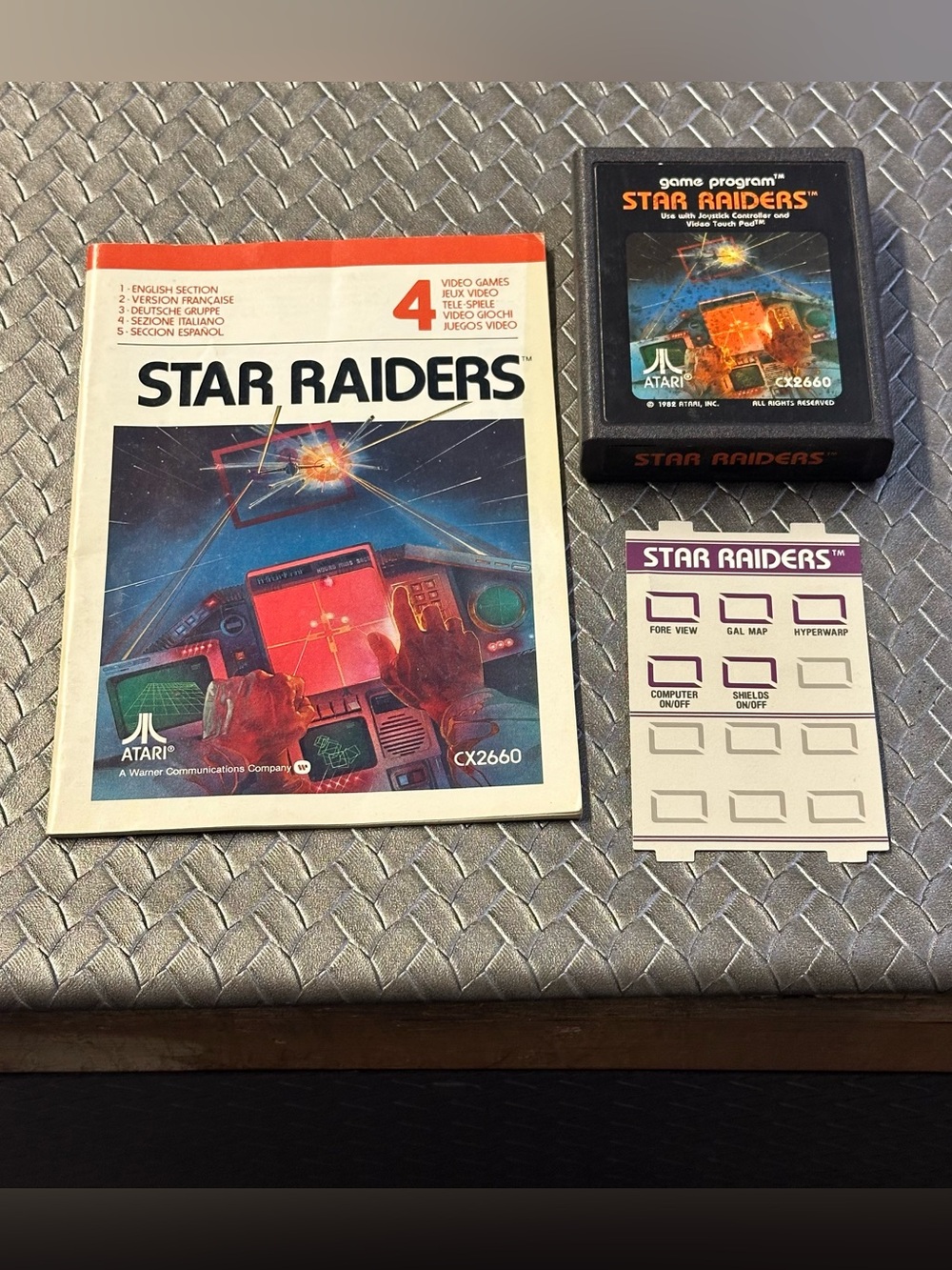 Star Raiders Video Game Cartridge & Manual - Atari 2600 classic game